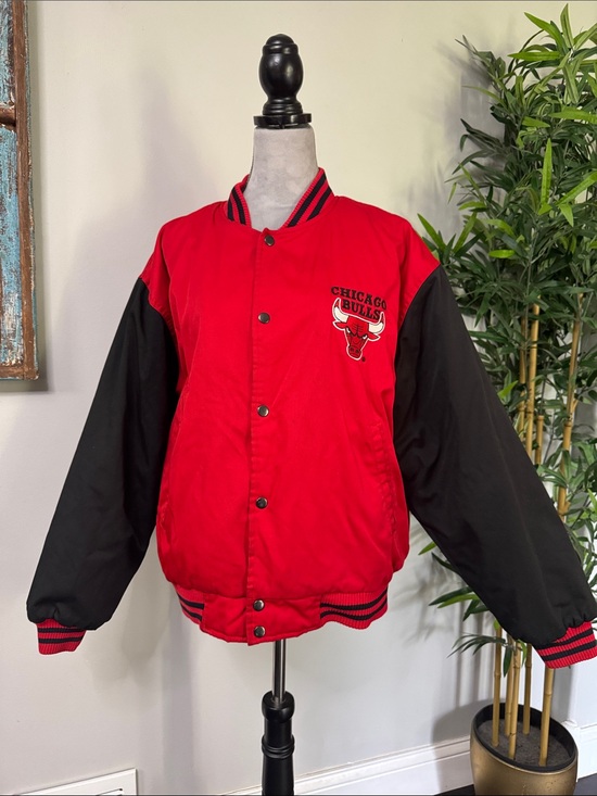 Competitor Other - Chicago Bulls Red and Black Varsity Bomber Jacket